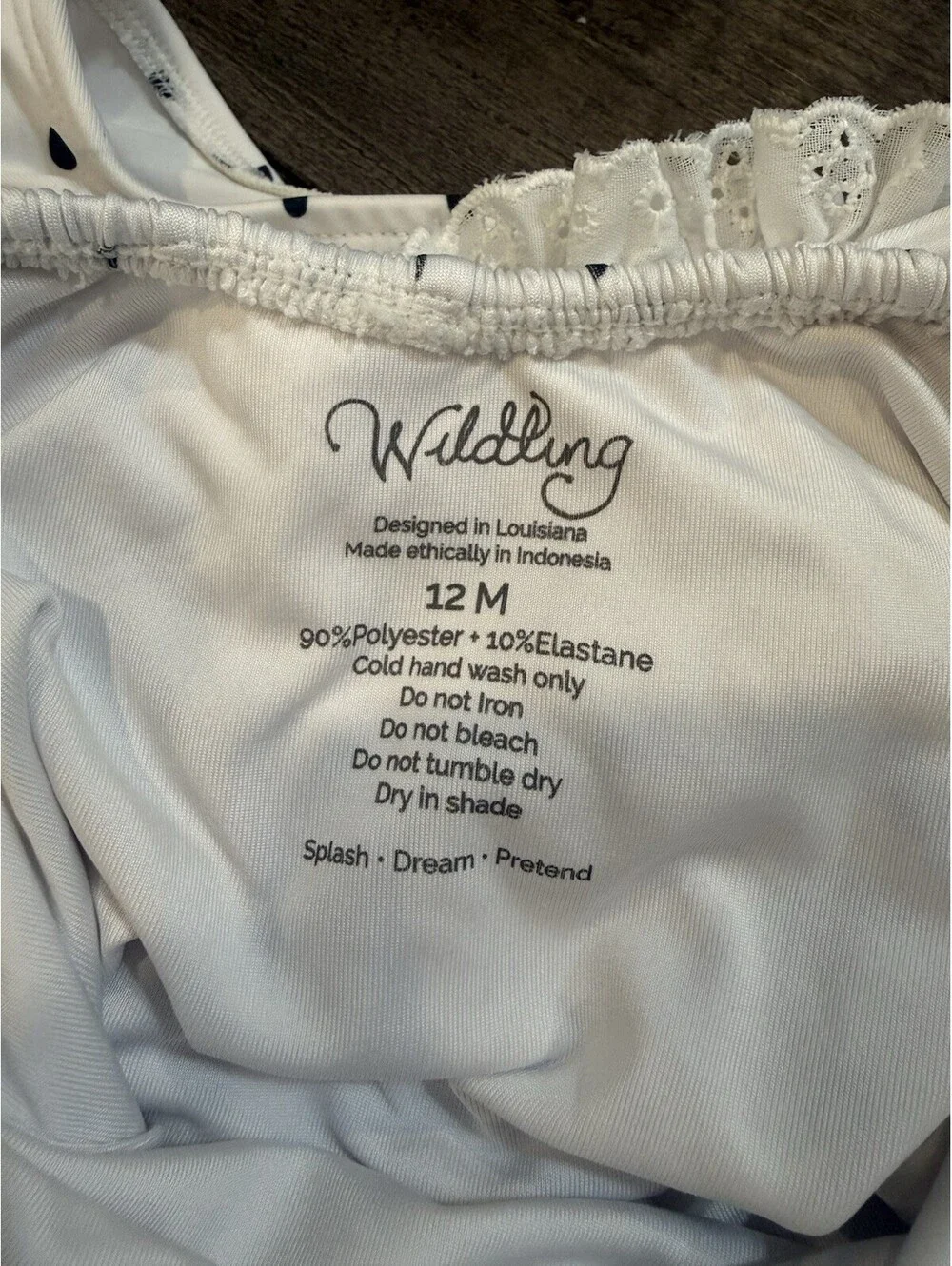 Wildling By Well Dressed Wolf Ruffle One Piece Swimsuit Size 12m